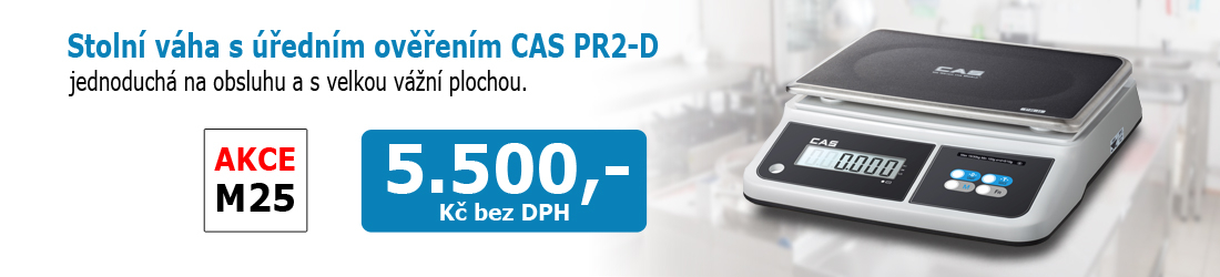 Sleva na váhy CAS PR2-D s ověřením M25
